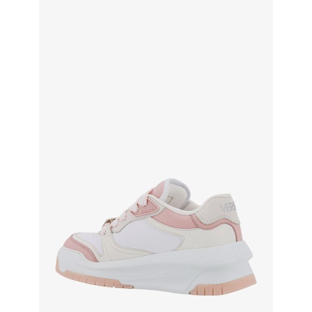Versace Women Leather Sneakers With Greca Detail - Picture 3 of 4